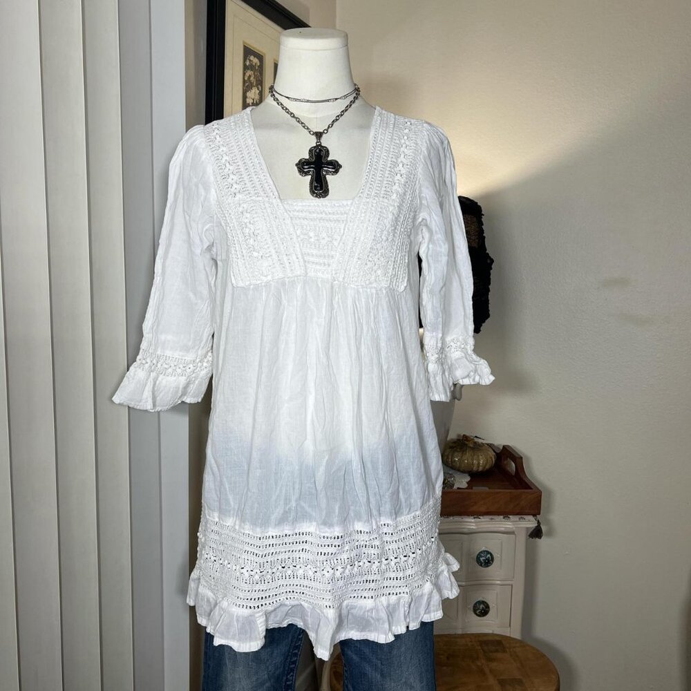 Y2k Cottage Core Babydoll Top